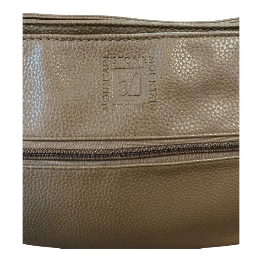 Stone Mountain USA Faux Leather Crossbody Shoulder Bag – Tan